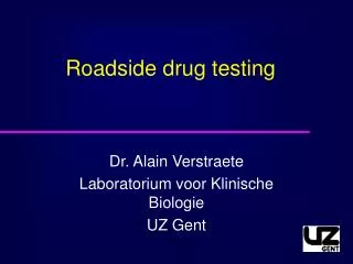 Roadside drug testing