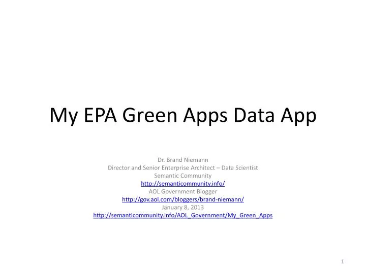my epa green apps data app