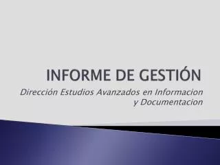 informe de gesti n