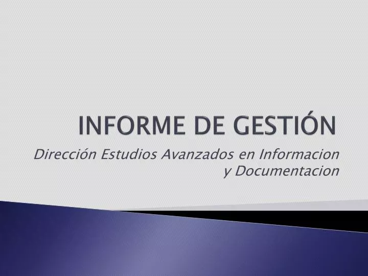 informe de gesti n