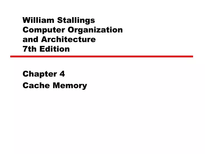 chapter 4 cache memory