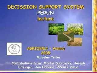 DECISSION SUPPORT SYSTEM PERUN lecture