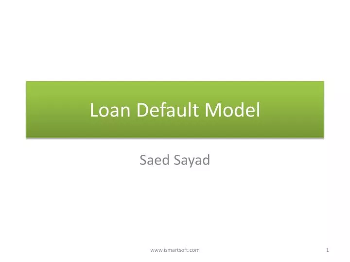 loan default model