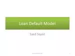 Loan Default Model - slide 1