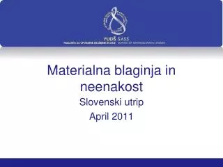 materialna blaginja in neenakost