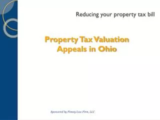 Reducing your property tax bill
