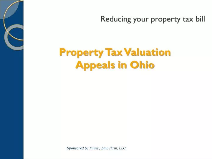 reducing your property tax bill