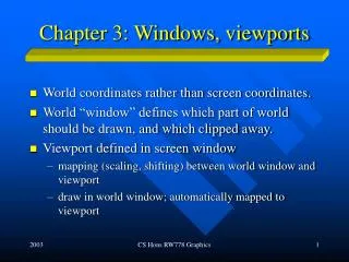 Chapter 3: Windows, viewports