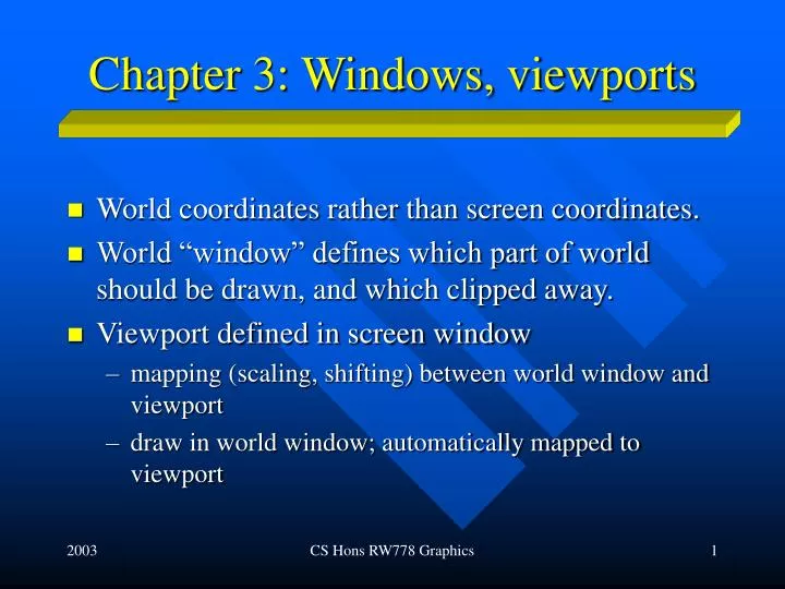 chapter 3 windows viewports