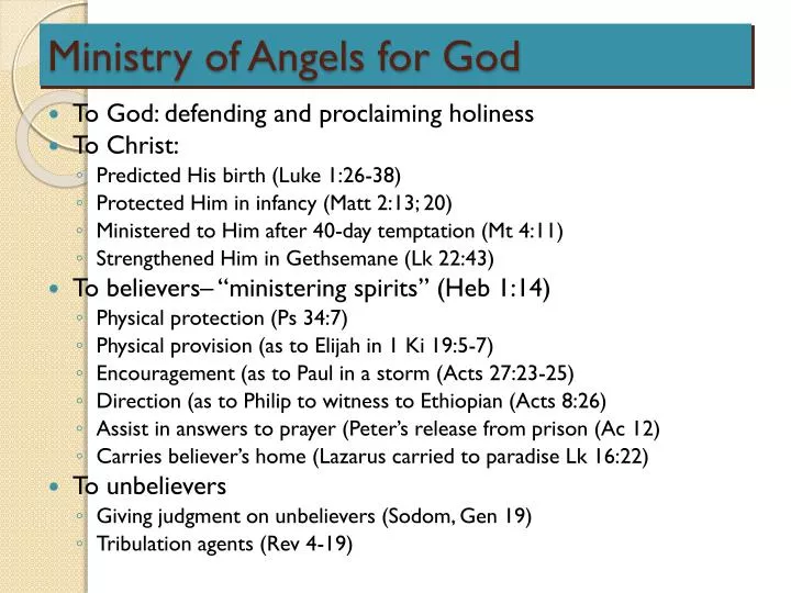 ministry of angels for god