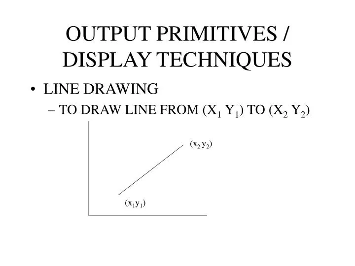 output primitives display techniques