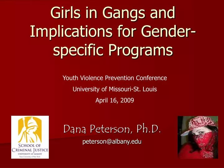 girls in gangs and implications for gender specific programs