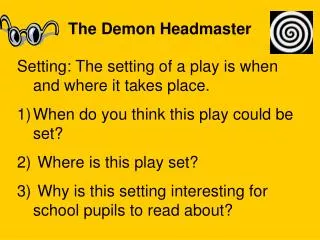 The Demon Headmaster