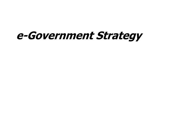 e government strategy