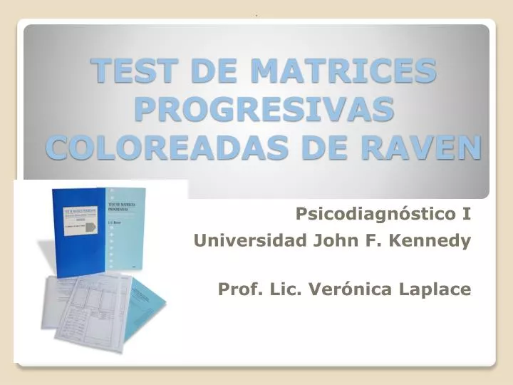 test de matrices progresivas coloreadas de raven