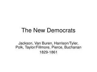 The New Democrats