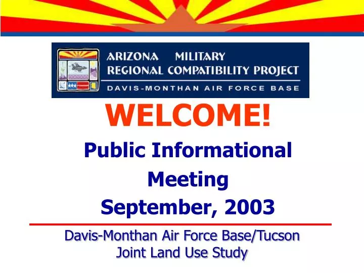 welcome public informational meeting september 2003