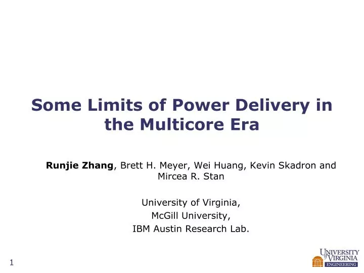 some limits of power delivery in the multicore era