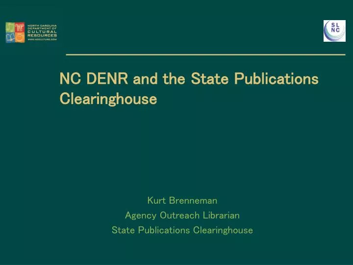 nc denr and the state publications clearinghouse