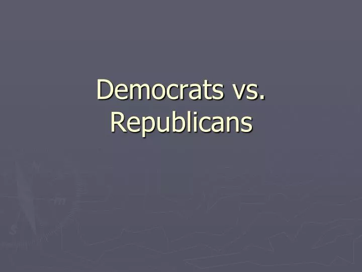 democrats vs republicans