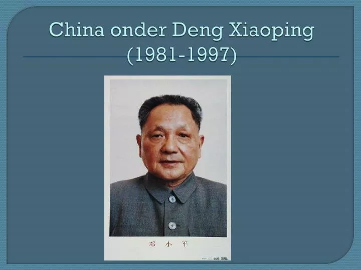 china onder deng xiaoping 1981 1997