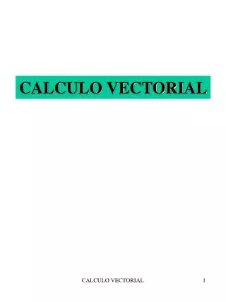 calculo vectorial