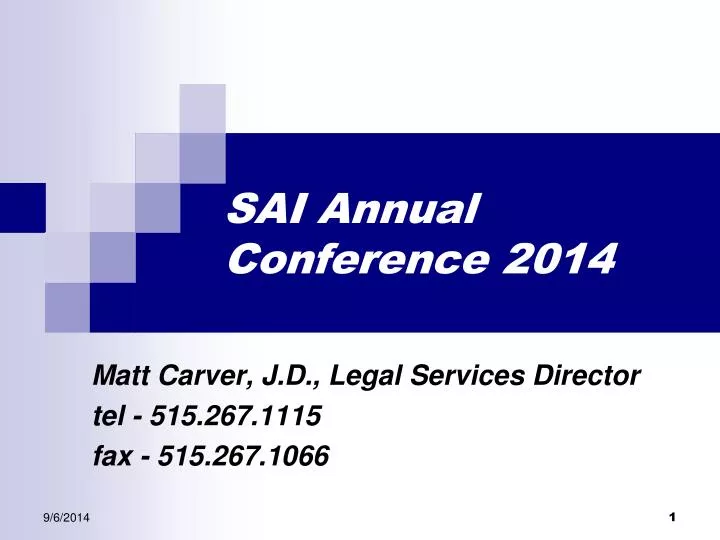 sai annual conference 2014