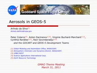 Aerosols in GEOS-5