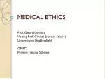 MEDICAL ETHICS - slide 1