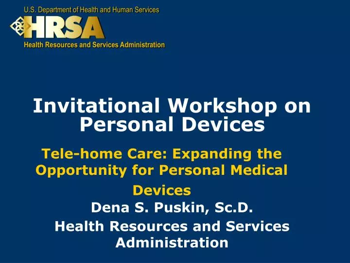 invitational workshop on personal devices
