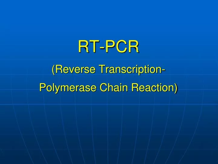 rt pcr reverse transcription polymerase chain reaction