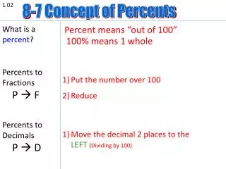 What is a percent ?