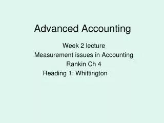 Advanced Accounting