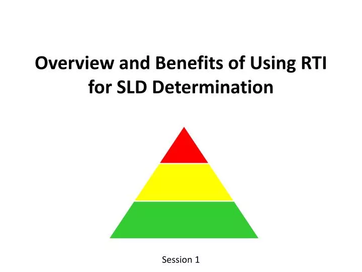 overview and benefits of using rti for sld determination