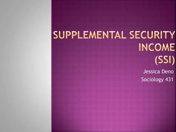 supplemental security income ssi