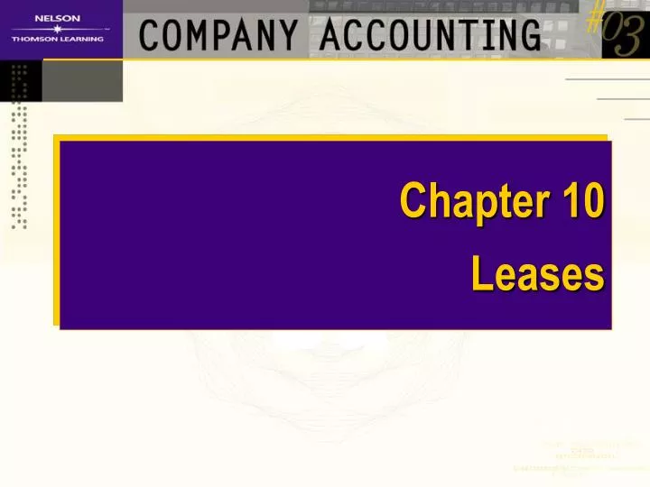 chapter 10 leases