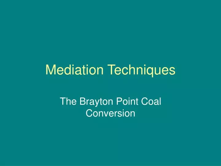 mediation techniques