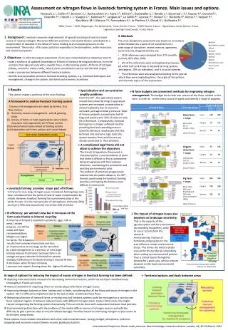 Assessment on nitrogen flows in livestock farming system in France. Main issues and options.