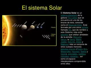 el sistema solar