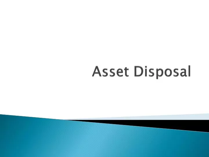 asset disposal