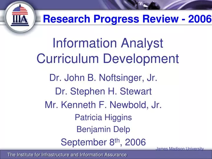 information analyst curriculum development