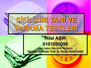 s f l zde tani ve tarama testler