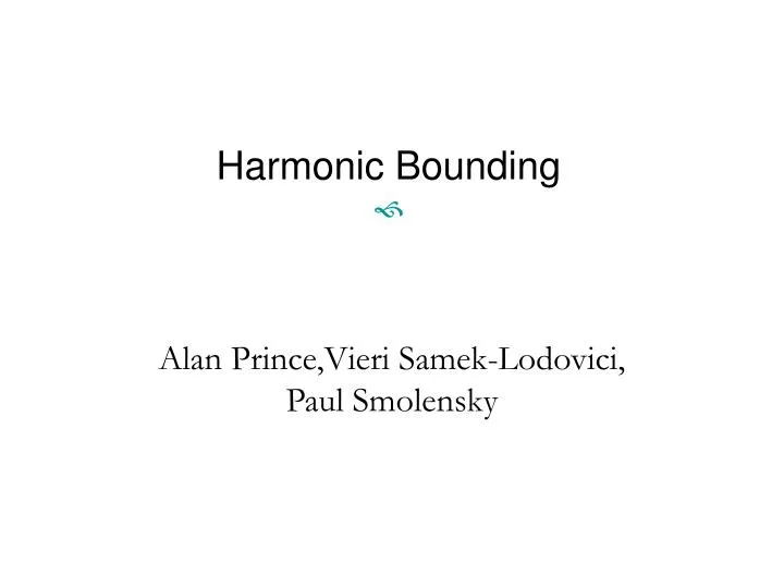 harmonic bounding