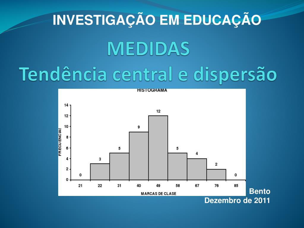 PPT - MEDIDAS Tendência central e dispersão PowerPoint Presentation ...