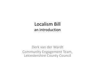 Localism Bill an introduction