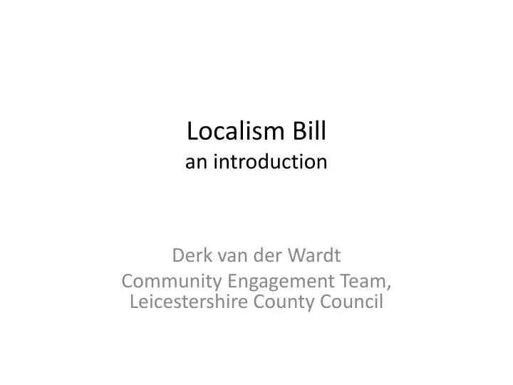 localism bill an introduction