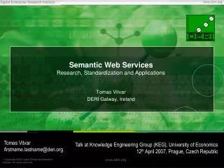 Semantic Web Services Research, Standardization and Applications