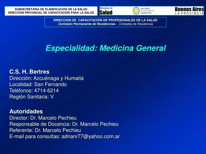 especialidad medicina general