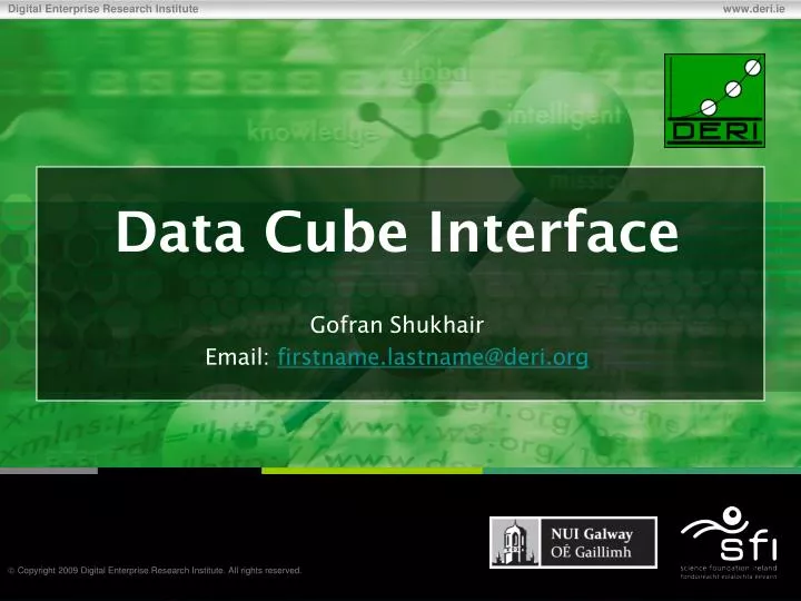 data cube interface