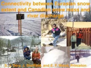 Connectivity between Eurasian snow extent and Canadian snow mass and river discharge
